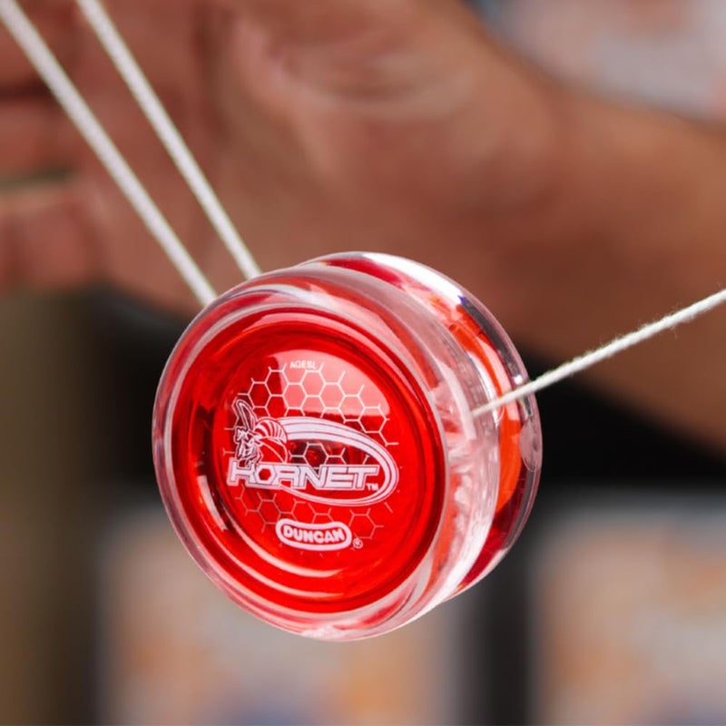 Duncan Toys Hornet Pro Looping Yo-Yo with String, Ball Bearing Axle and Plastic Body, Green with White Cap - Image 5